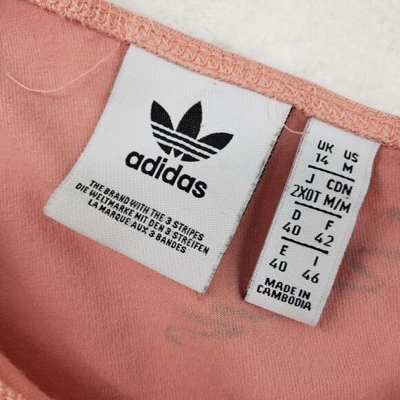 Adidas Bodysuit Womens Large Pink One Shoulder Long Sleeve Graphic GD3042 ESC - Picture 3 of 13